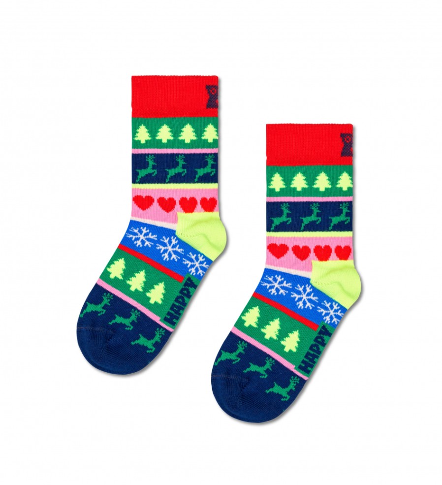 Kinder Happy Socks Socken | Kids Christmas Stripe Sock